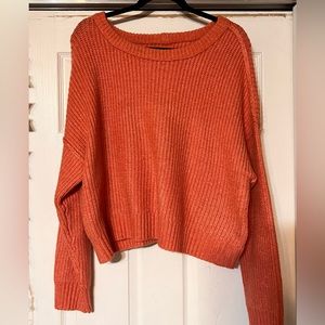 Pink cropped American Eagle sweater size large